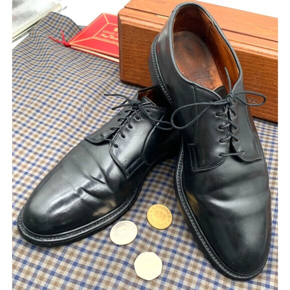 VTG Allen Edmonds *Leeds* Cordovan Derby Plain Toe Blucher Mens 10